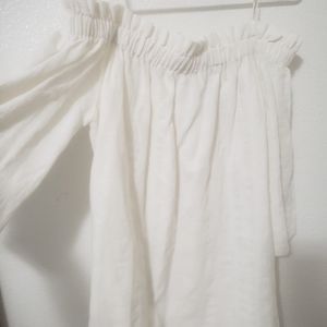 boho white off the shoulder top